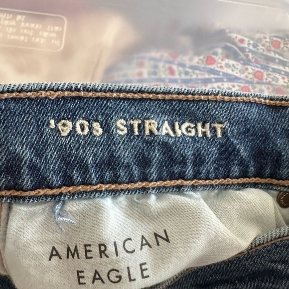 American Eagle 90s Straight Stretch Jeans Size 10 - Picture 9 of 13